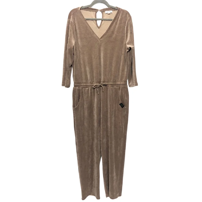 Jumpsuit By Calvin Klein In Tan, Size: L