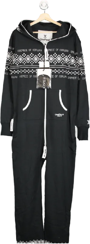 Onepiece Nordic Print Onesie Black UK M