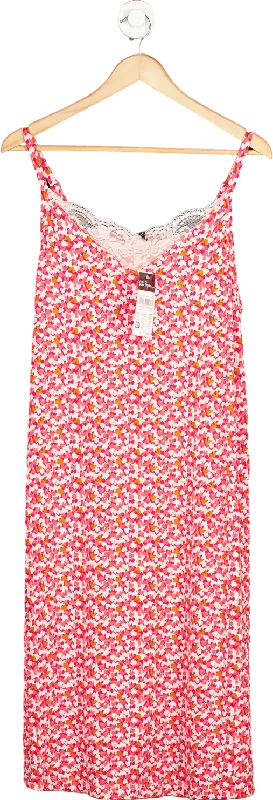 Ulla Popken Red/Pink Floral Print Sundress EU 46/48