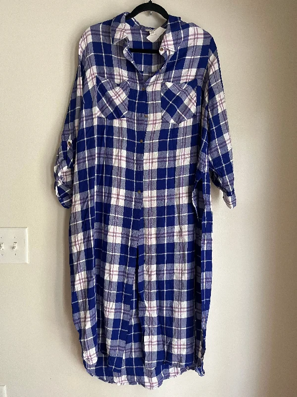 Dress Casual Maxi By Cato In Plaid, Size: 1x