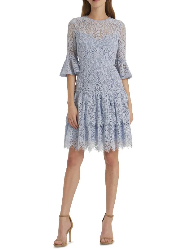 Womens Floral Lace Cocktail and Party Dress