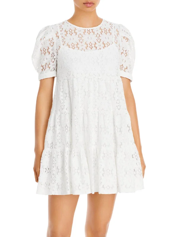 Womens Lace Mini Cocktail and Party Dress