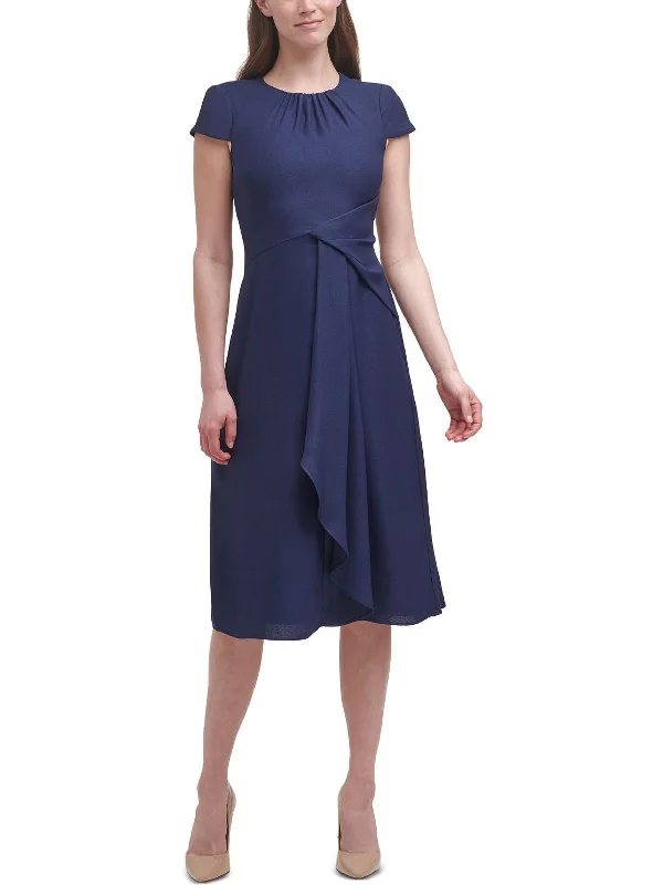 Womens Ruched Knee-High Cocktail and Party Dress