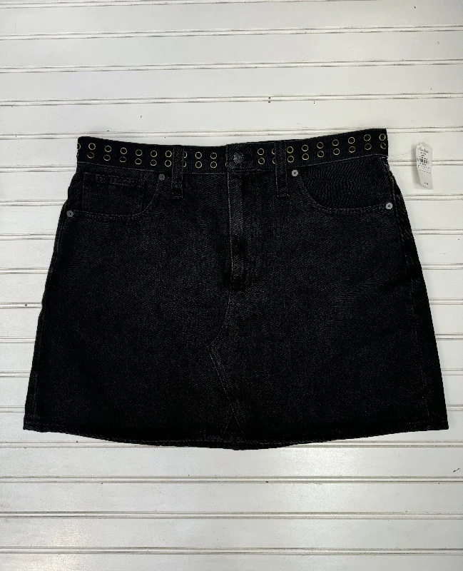 Black Denim Skirt Mini & Short Madewell, Size 10