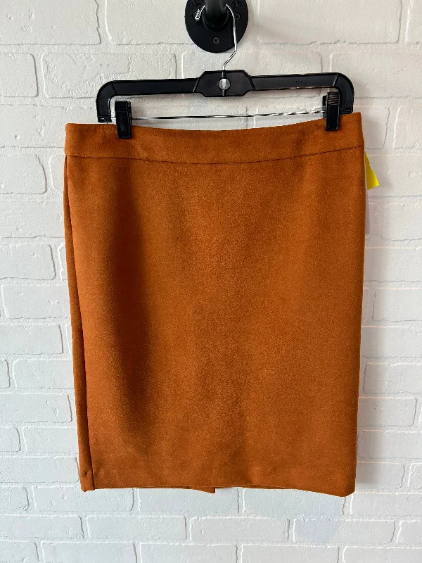 Skirt Midi By Ann Taylor In Orange, Size: 10