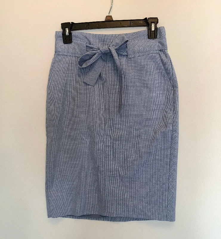 Skirt Midi By Banana Republic In Blue, Size: 0