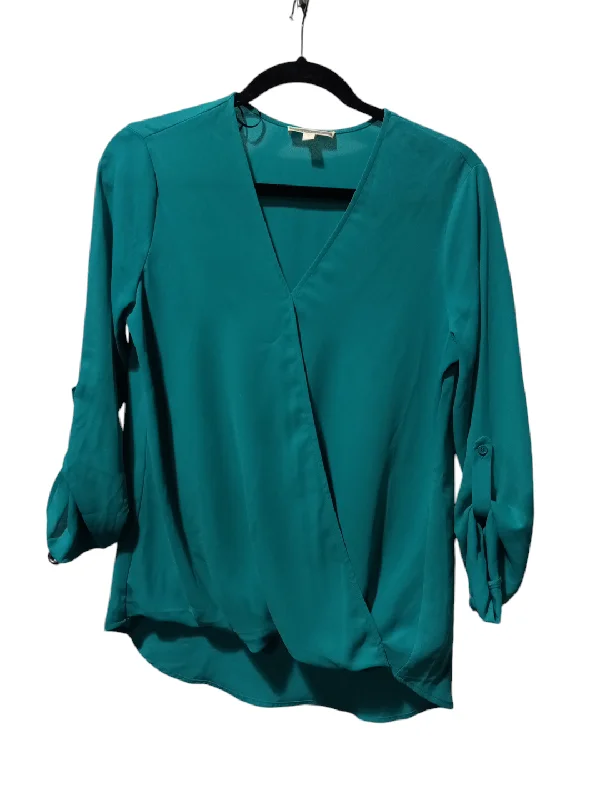 Blouse Long Sleeve By Pleione In Green, Size: S