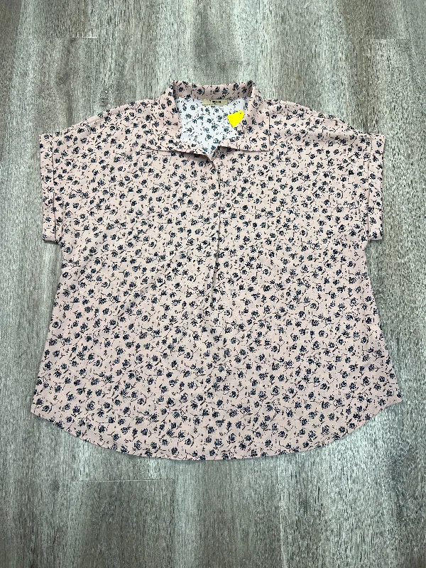 Blouse Short Sleeve By TIMESON In Floral Print, Size: Xl