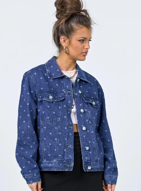 Love Heart Denim Jacket