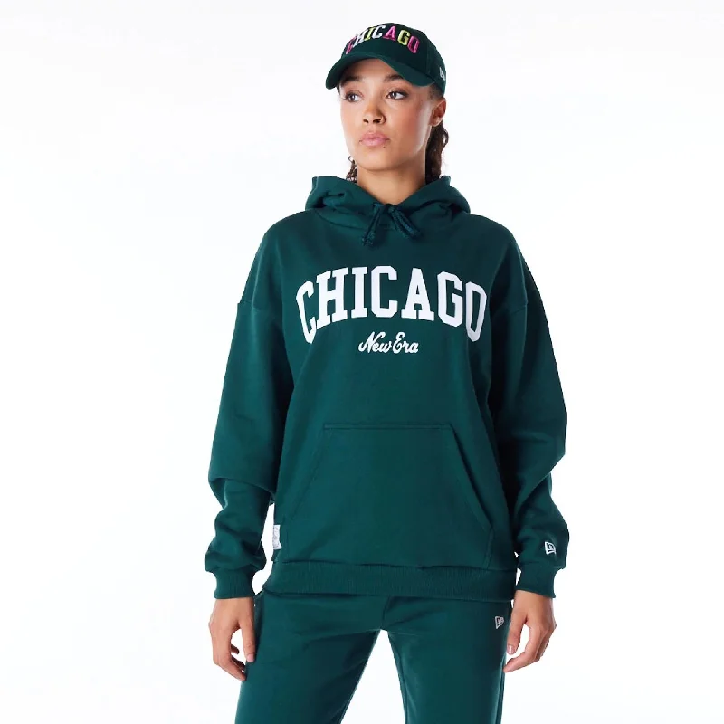 New Era Infill Dark Green Oversized Pullover Hoodie