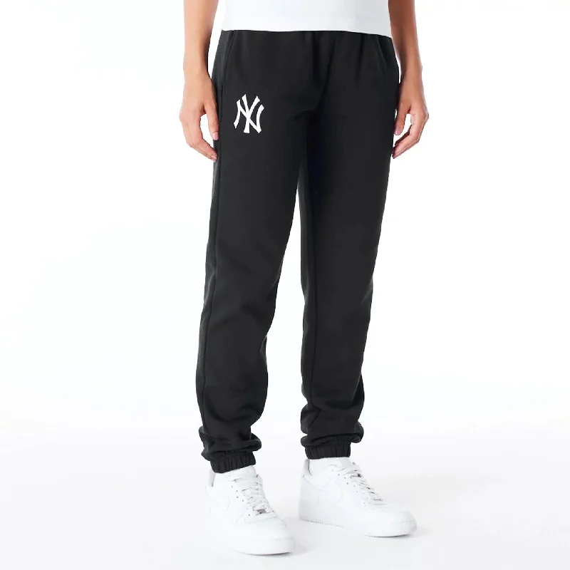 New York Yankees Womens MLB League Essential Black Fleece Joggers