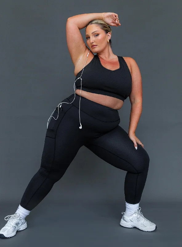 Achieve Activewear Leggings Black Curve