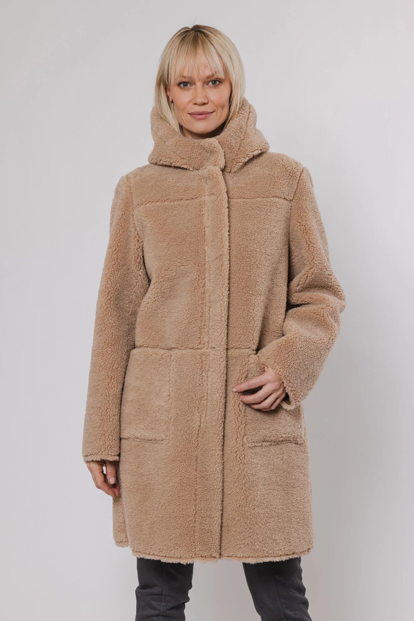 Rino & Pelle - Alina Reversible Hooded Coat (Sand)