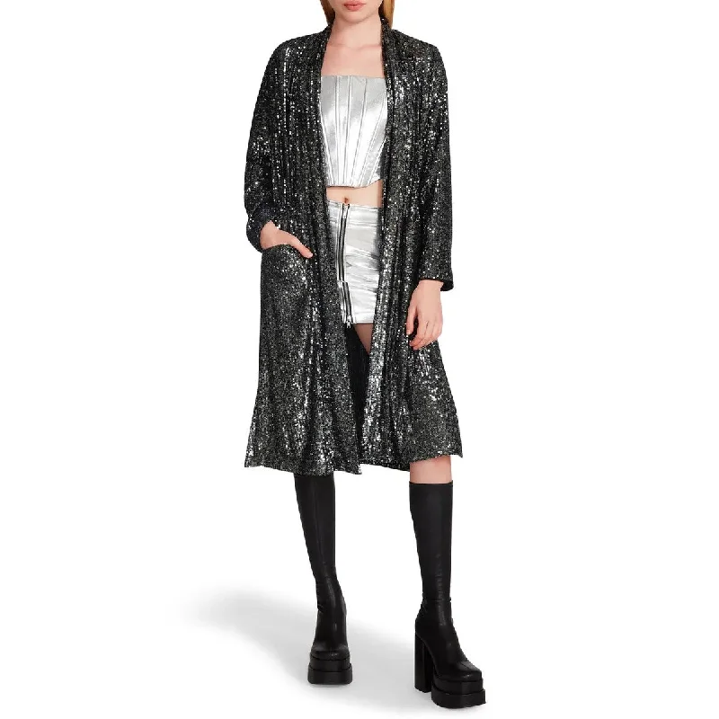 Show Stopper Sequin Duster Jacket (Gunmetal)