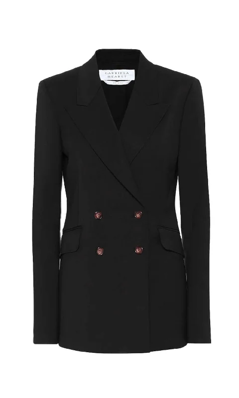 Angela Blazer in Black Sportswear Wool