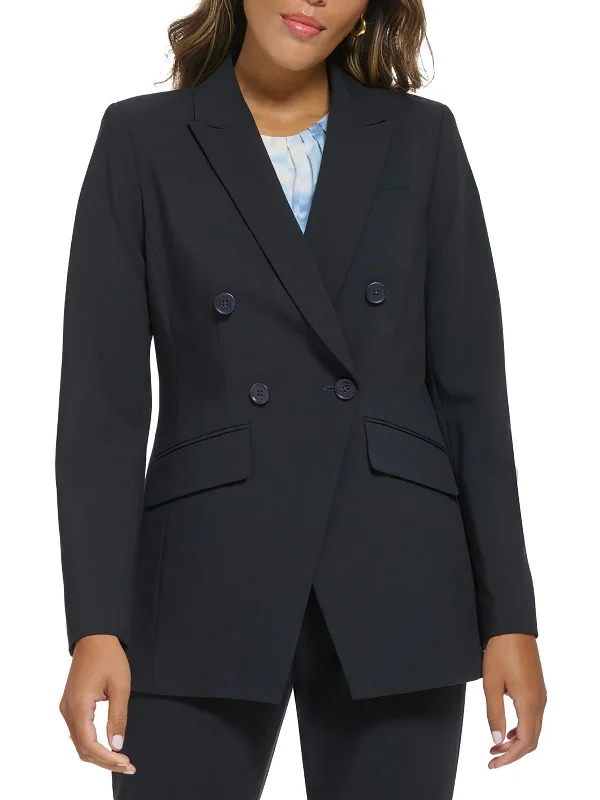 Womens Notch Collar Suit Separate Double-Breasted Blazer