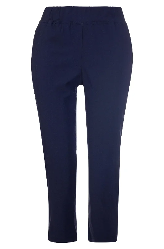 Micro Stretch Mid Calf Pants | NAVY | 2161A1