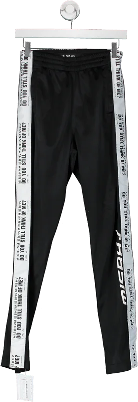 MISBHV Black Jogger Trousers - Side Wording On Leg UK S