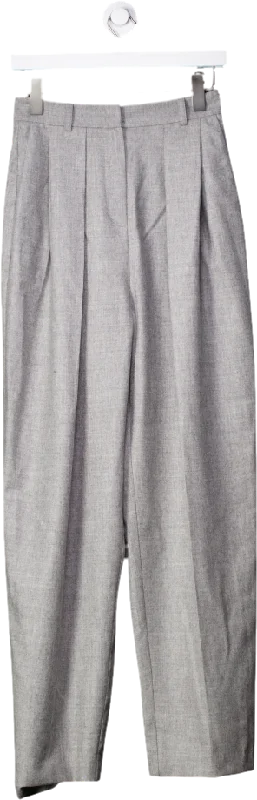 Weekend and Beyond Grey Wide Leg Trousers UK XS